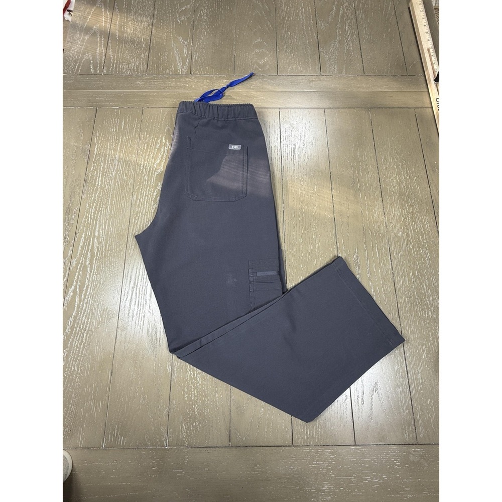 FIGS Cairo Cargo Pants‎ Mens Small Gray Scrub Button Drawstring Nurse Workwear